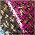 manufactures fabrics for upholstery, snake design for 2016 shoes and purses (cuero sinteticos para zapados)